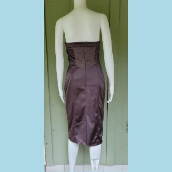 ALEXON Satin Pleated Miracle Slimming Dress 4 - Picture 3 of 4